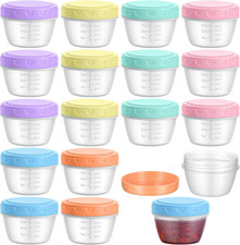 Gefrierdosen klein 120ml mit Messskala wiederverwendbar, auslaufsicher, 6 Farben