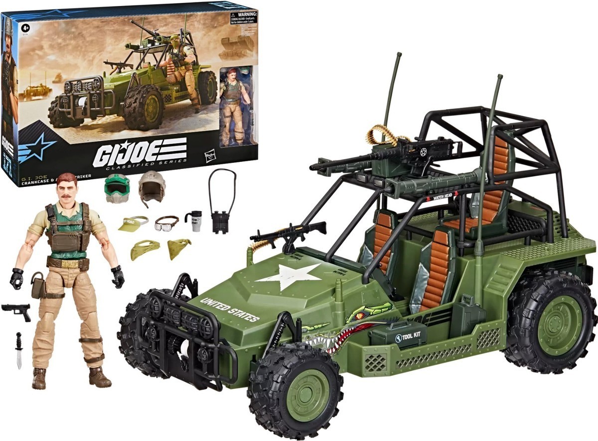 G.I. Joe Classified Crankcase & A.W.E. Striker Vehicle and 6