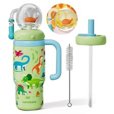 Insulated Whale Fountain Cup, 24 oz Stainless Steel Travel Mug with Handle, L...