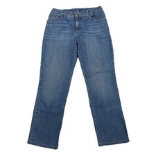 Lee Relaxed Fit Straight Leg Jeans Women Size 4 Blue Denim 28 x 26 Mid Rise