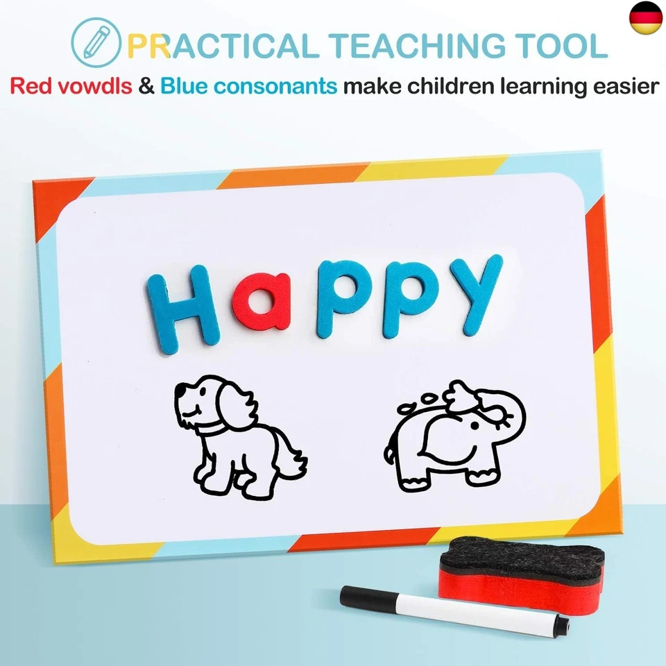 Hautton Magnetische Buchstaben und Zahlen, Magnetbuchstaben ABC Alphabet Set - Bild 4 von 4