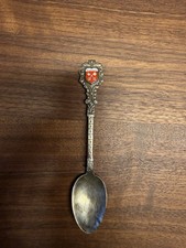 Alter Souvenir Sammellöffel Regensburg – 800 Silber – Wappen Emaille – Vintage