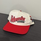 Vintage Nebraska Huskers Snapback Hat Spellout Herbie Wool 90s College Usa Made