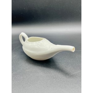 Vintage White Porcelain Ceramic Neti Pot / Invalid Feeder-6.5" Long