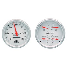 Autometer For Gauge Kit 2 Pc. Quad Speedometer 5in. Arctic White Autometer For Gauge Kit 2 Pc. Quad Speedometer 5in. Arctic White