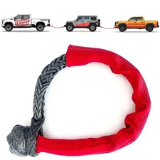 Yankum 7/16" Soft Shackle Recovery Kit with Red Chafe Sleeve - USA Made