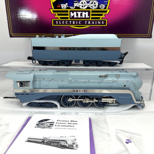 MTH Premier 20-3079-1 Santa Fe Blue Goose Hudson 4-6-4 PS.2 O Nuevo #3460 BCR ATSF | Zustand: New