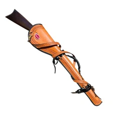 Genuine Full Grain Leather Rifle Scabbard 34" Adjustable shoulder strap