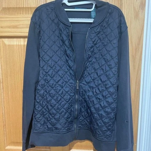 Perry Ellis Navy Blue Diamond Quilted Jacket Size L - product listing photo
