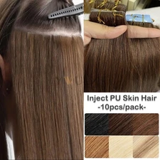 Invisible PU Skin Weft Hair Extensions Machine Remy Seamless Adhesive Tape in 