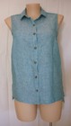 JNY Jones New York - Size L - 100% Linen Shirt - Sleeveless, Button Front - BNWT
