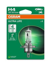 H4 GLÜHLAMPE, FERNSCHEINWERFER FÜR FORD, VW, RENAULT - AMS-OSRAM 64193ULT-1BL