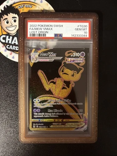 2022 Pokemon Sword & Shield Lost Origin TG30 Full Art/Mew Vmax PSA 10