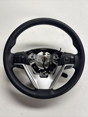 2015-2017 Toyota Highlander Steering Wheel Urethane Black Non Heated OEM