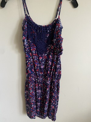 Epic Threads Girl s Sleeveless Floral Romper Size XL