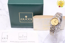 Vintage MINT w /Box, Papers Gucci 9000L Gold Date Quartz Women's Watch JAPAN