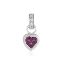 Cavill HerzanhäNger Rhodolith 0,74Ct Zirkon 0,23Ct Silber 925 Damen
