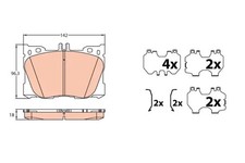 Plaquettes de frein GDB2150 TRW pour MERCEDES-BENZ GLC CLASSE C Coupé GLC Coupe