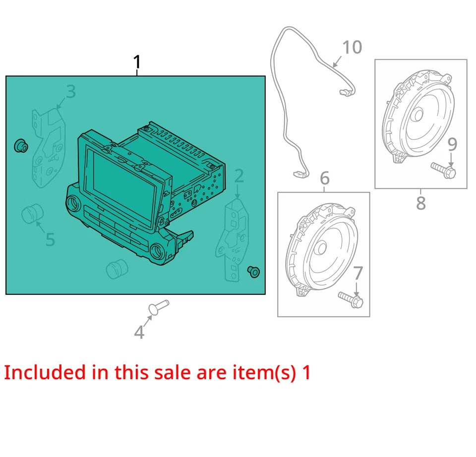 2018-2022 Hyundai Accent Am Fm Cd Player Radio Receiver YF8RW - Image 3 of 4