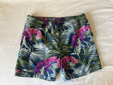 Tommy Bahama Mens Shorts Tropical Swim Trunks Elastic Waist Pockets Relax Size M