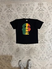 Vintage 90s Bob Marley Quote Fruit Of The Loom Tee Black Size XL