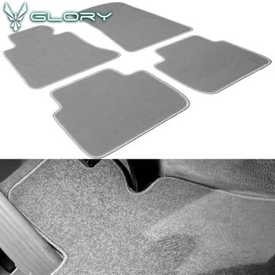 98-06 E46 3-Series Floor Mats Grey Nylon Liner Front Rear Carpet 4PCS FOR: (BMW)