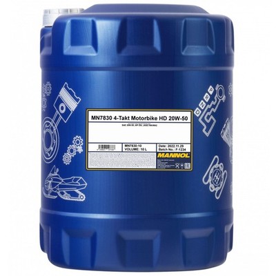 Motoröl Motor MANNOL Motorbike 4-Takt 20W-50 HD API SL 10 Liter für BMW Ducati 