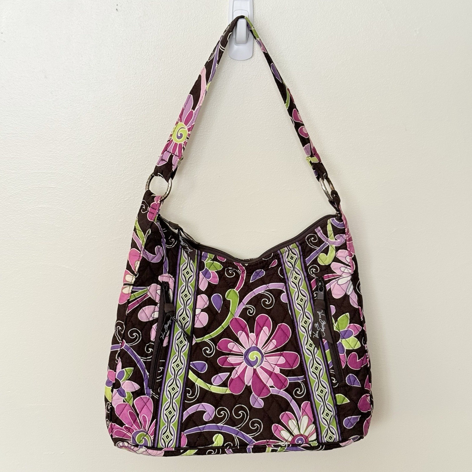 Vera Bradley Purple Punch Morgan Quilted Handbag Shoulder Tote Purse Bag Boho