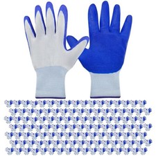 120 Pairs Gardening Work Gloves Bulk for Men Women, Breathable Rubber Coated