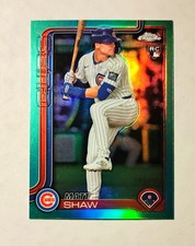 Matt Shaw 2025 Topps Chrome RC AQUA REFRACTOR 151/199 Cubs #219 Raw P6