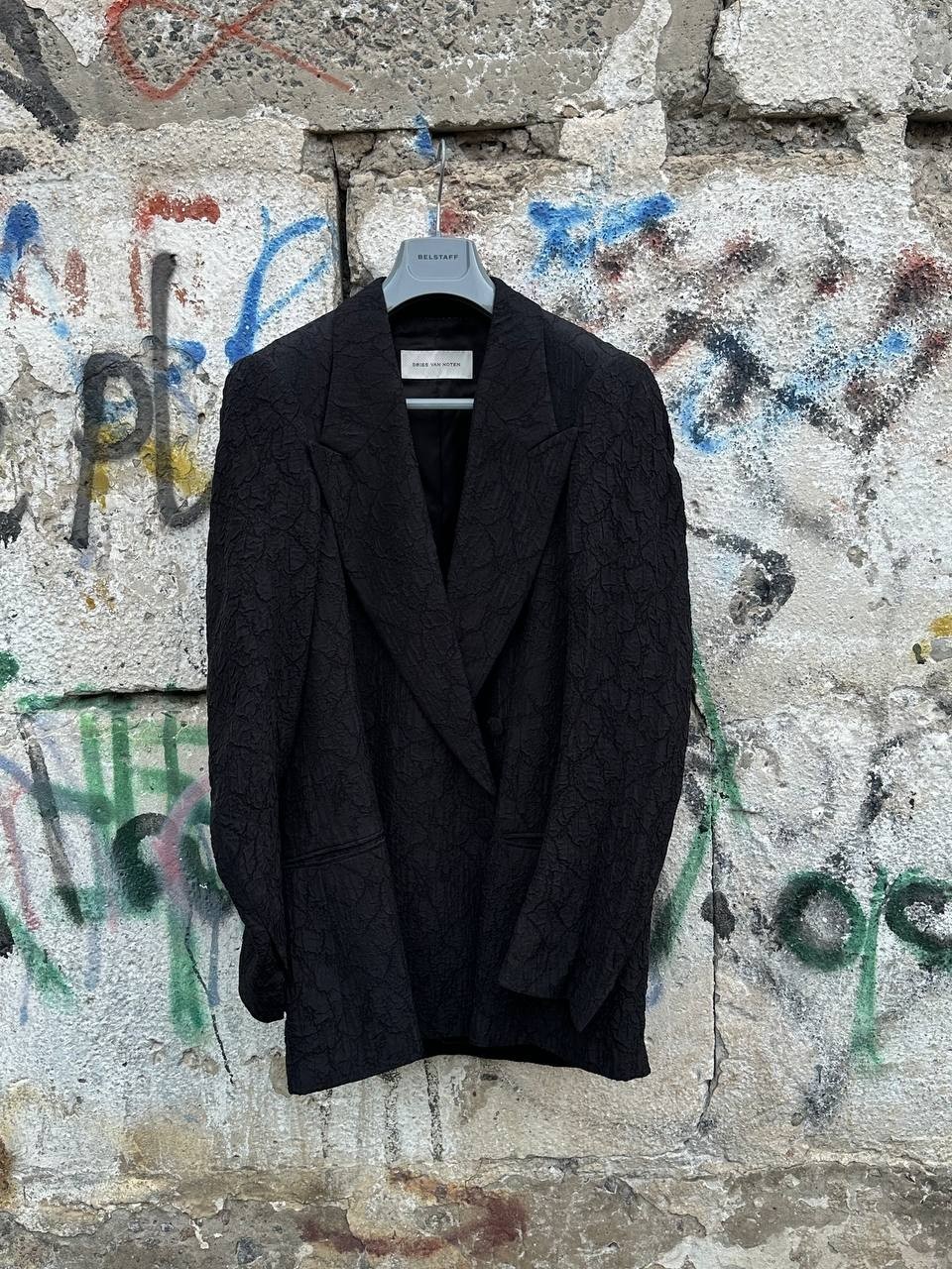 Dries Van Noten Blink Double Breasted Cloqué Blazer Silk Viscose Jacket Sz Small