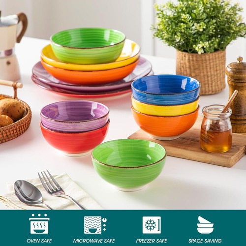 Ceramic 12 Oz Small Dessert Bowls Set for Snacks, 5 Inch Set of 6 - FAST SHIP - 第 5/7 張圖片