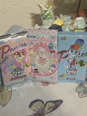 Panini Series 02 My Little Pony & Sanrio Chinese Sealed Trading Card Packs (3)