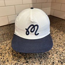 Gorra de béisbol Malbon Dockers Collaboration para hombre ajustable crema azul marino M