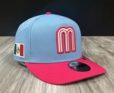 New Era World Baseball Classic Mexico Snapback Hat Blue Pink Cap Adjustable NEW
