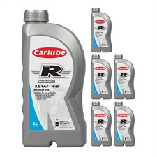 Carlube Triple R 15W-40 A3/A4 SN Oil High Mileage Petrol & Diesel Engines 1L X6