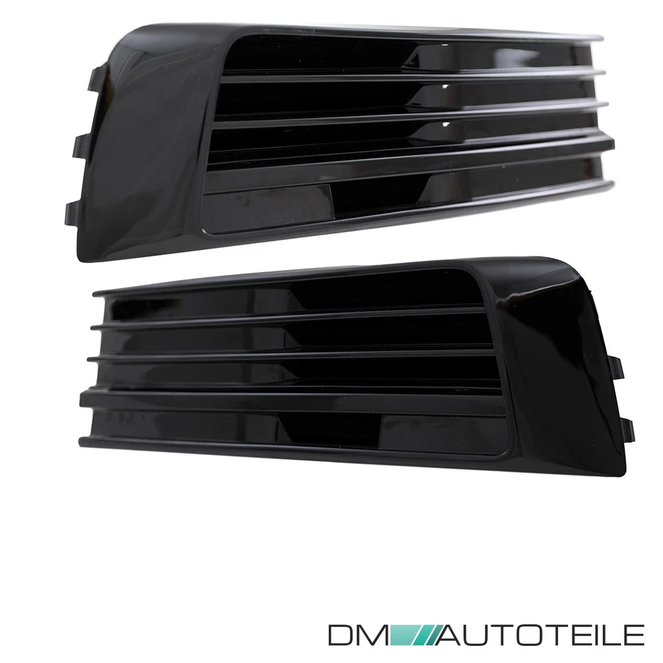 Set Grille Grill Insert Front Bumper Gloss Black For VW T6 2015-2019 - Image 3 of 4