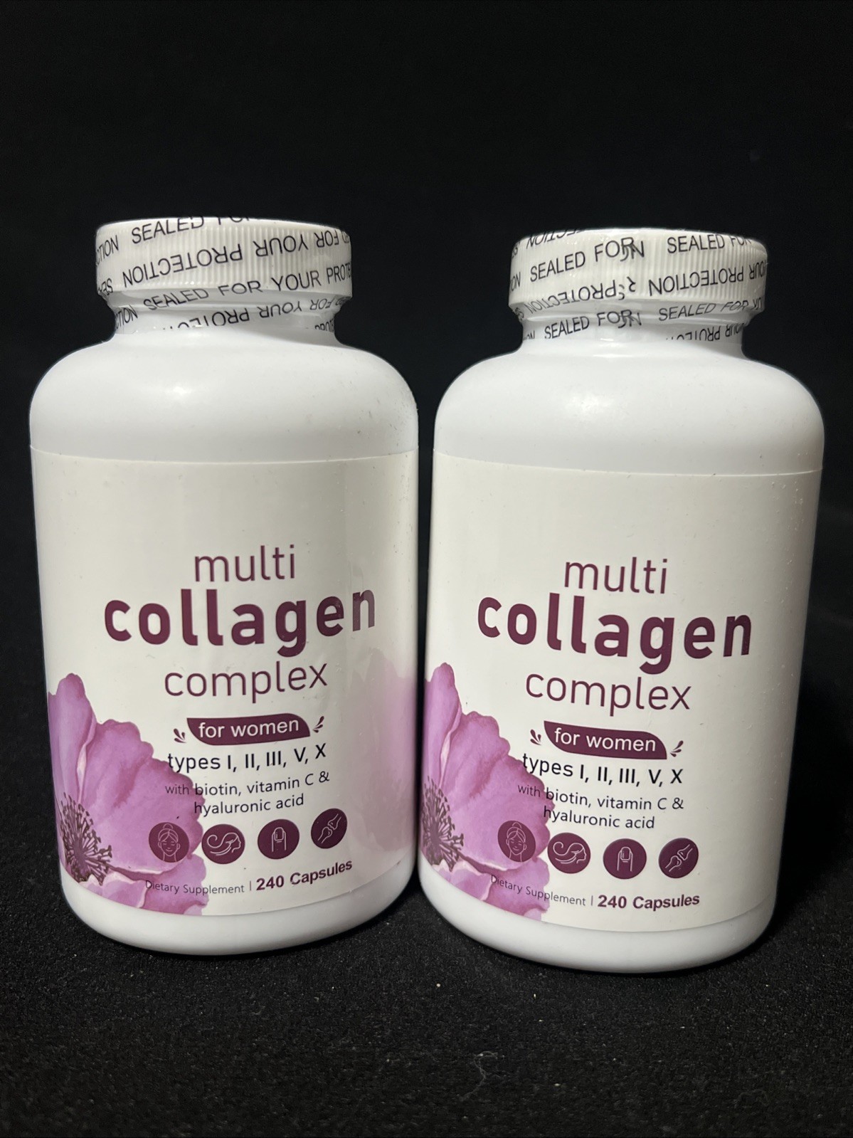 Multi Collagen 8 in 1 Complex for Women ~ 240 Capsules ~ Type I, II, III, V, X