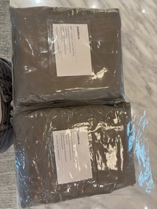 Lot of 2 Crate & Barrel Medium Outdoor Lounge Chair Covers New Sealed Taupe