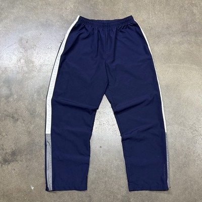 New Balance Track Pants Men s L Navy Baggy Y2K Wide Leg Mesh Lined Ankle Zip