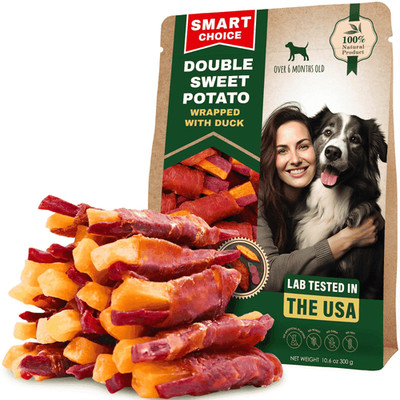 Sweet Potato Dog Treats Healthy Duck Chews 10.6 Oz Puppy Snacks Soft Bones
