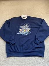 Vintage Morning Sun Whitton Sweatshirt Collar Large Grandma Bird Bath Members