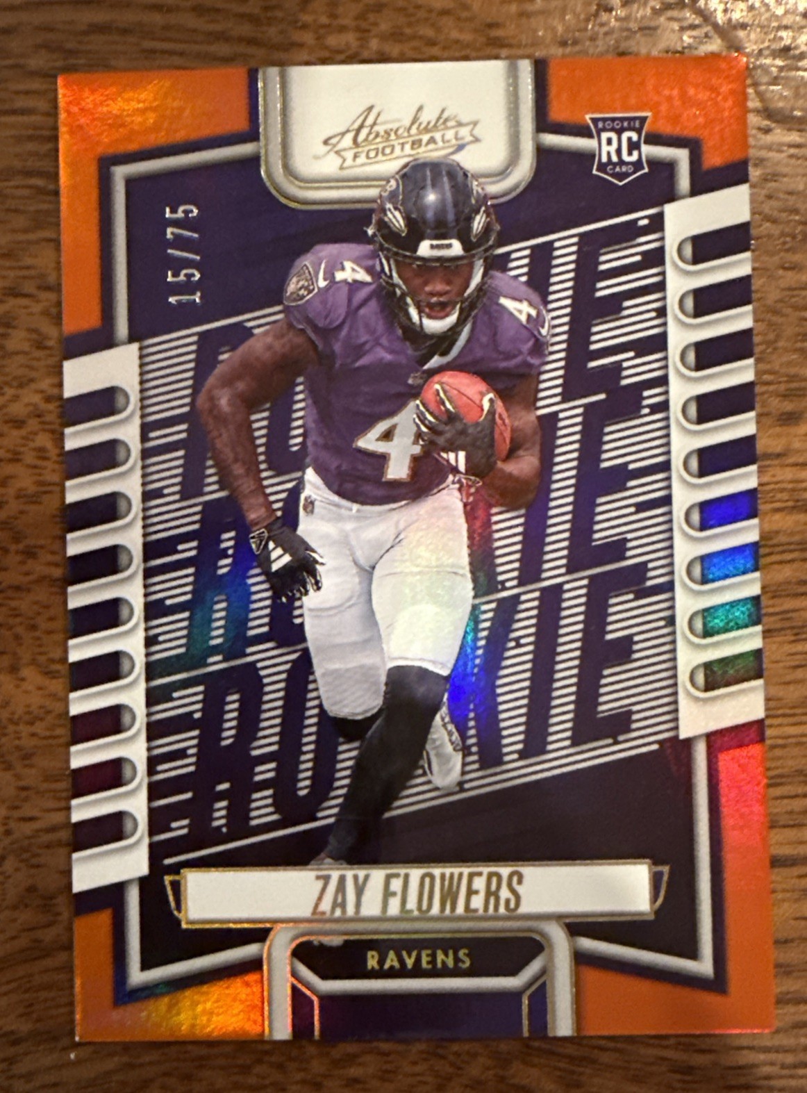 2023 Panini Absolute - Rookies Zay Flowers #111 Spectrum Orange /75 (RC) Ravens