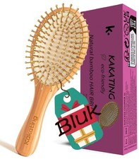 Bamboo Hair Brush for Growth Natural Wooden Ellipse 2 Pack