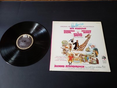 rex harrison autographed 1960s vg++ Doctor Dolittle soundtrack lp33