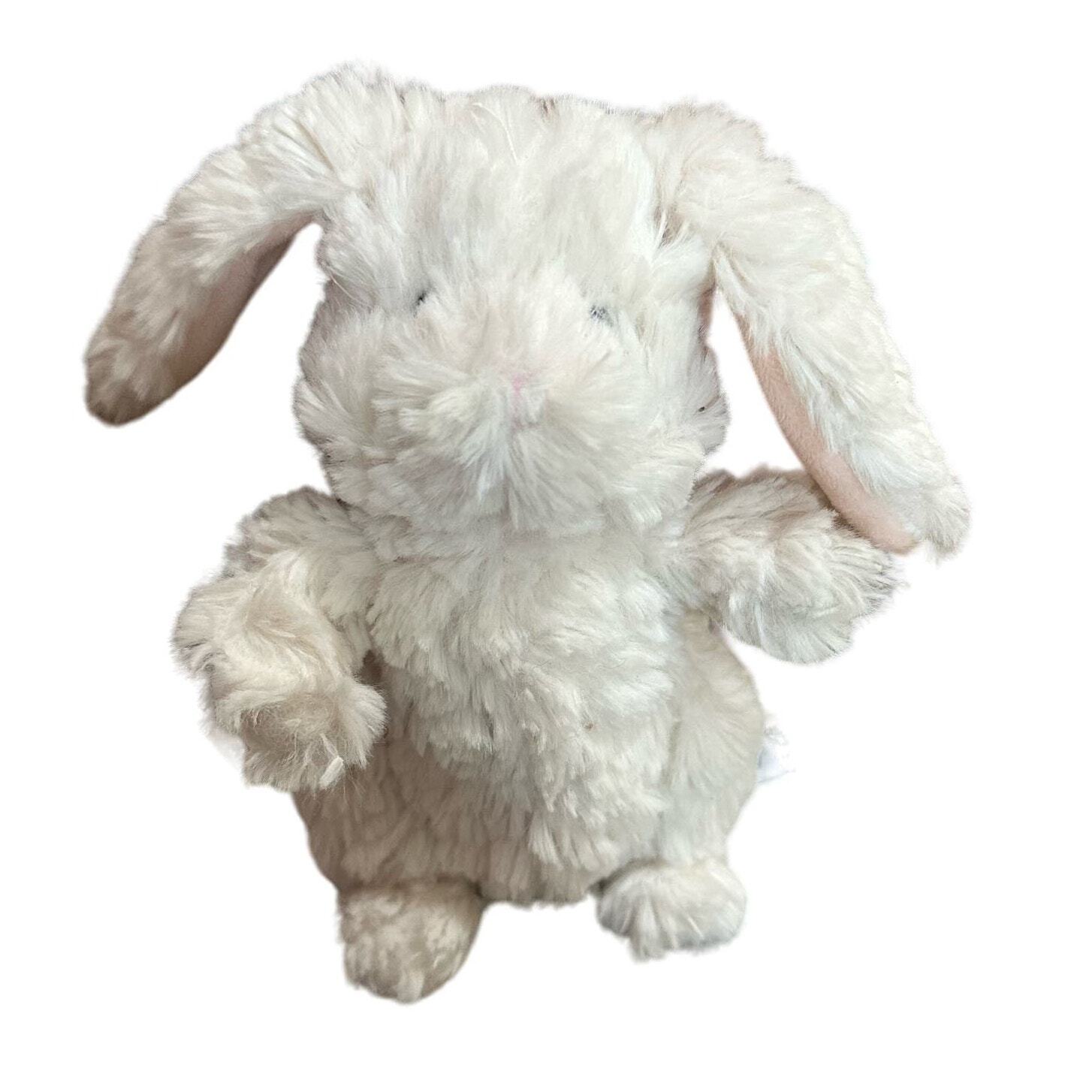 Mary Meyer Plush White Shaggy Bunny Rabbit Suffed Animal Easter Basket 5