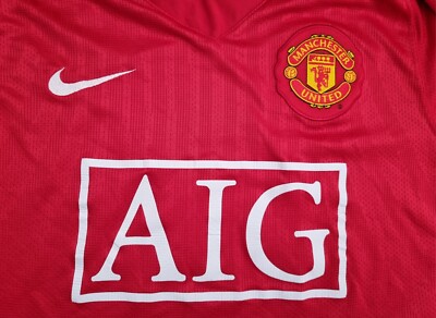 Manchester United 2007 - 2009 Home football Nike shirt #7 Ronaldo