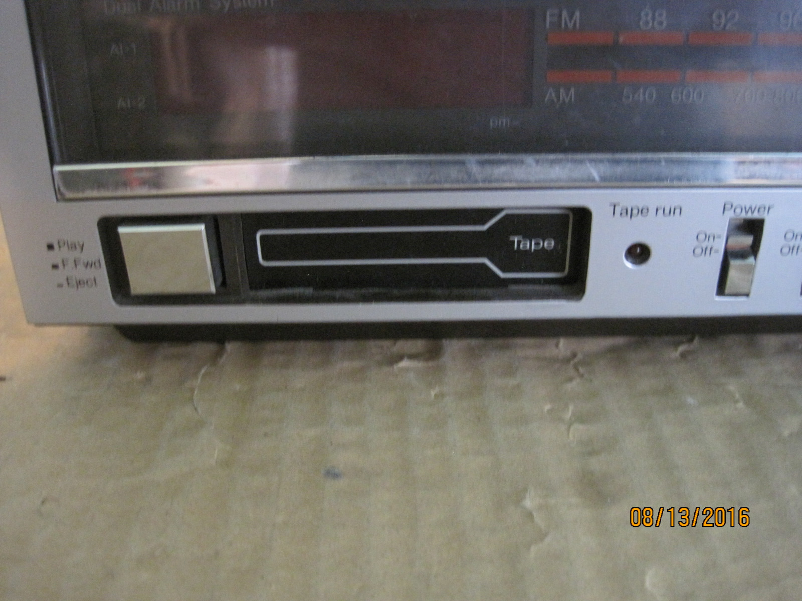 Vintage JCPenney 6803743 AM/FM Alarm Clock Radio With Cassette N771 eBay