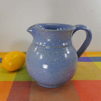 Devica Portugal Stoneware Pottery Blue Pitcher 6.5''