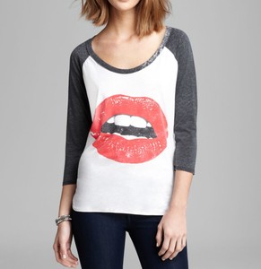 baseball lips shirt